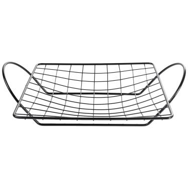 Imagem de Fruteira de Mesa Cromada Aramado - Preto - Utimil