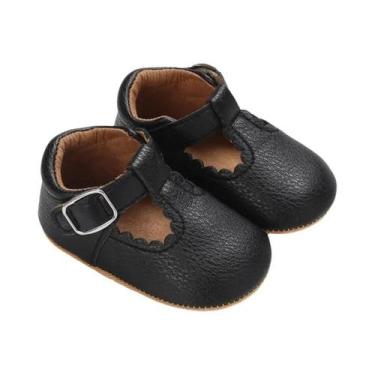 Imagem de Sapatos Antiderrapantes Pretos Para Bebês, Para Meninos E Meninas De 0