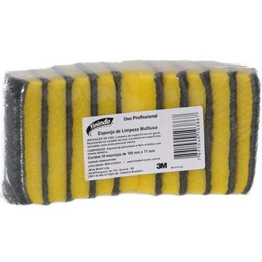Imagem de Kit com 10 Esponja de Limpeza Multiuso Tinindo 3M