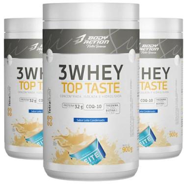 Imagem de Combo 3 3Whey Top Taste 900g Concentrado Isolado Hidrolisada - Body Ac