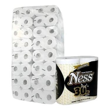 Imagem de Fardo Papel Higiênico Folha Dupla 30x10 16 Pacotes Ness