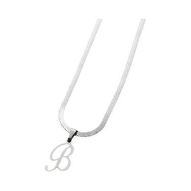 Imagem de Colares Femininos De Letra Inicial Em Prata, 26 Letras Do Alfabeto, Co