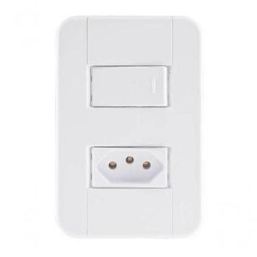 Imagem de Conjunto 4x2 1 Interruptor Paralelo 10 A 250 V 1 Tomada 2p+t 10 A 250 V Tramontina Tablet