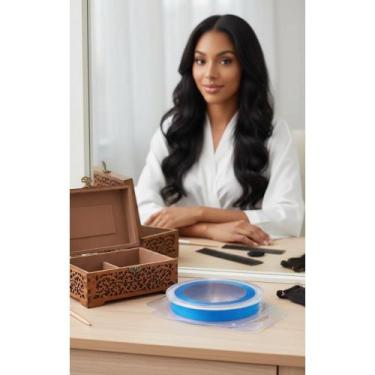 Imagem de 2x Fita Adesiva Lace Front Azul 12m x 1,2cm - Fixação Durado - Congrat