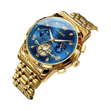 Imagem de Relógio De Quartzo Masculino Luxuoso E À Prova d'Água OLEVS, Multifunc