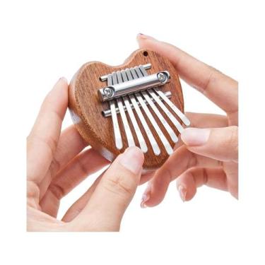 Imagem de Mini Kalimba Para Crianças Com 8 Teclas Em Estilo Gota De Água, Piano 