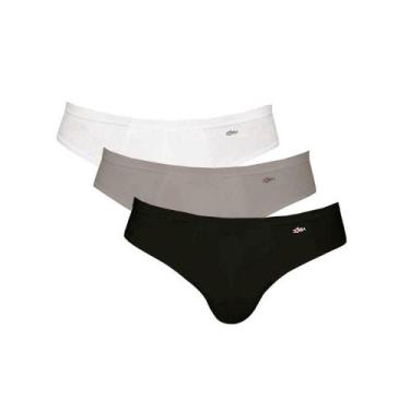Imagem de Kit com 3 Cuecas Zorba 791 Slip, P, Preto, Grafite, Branco