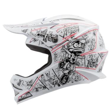 Imagem de Capacete Motocross Infantil Pro Tork Cartoon Racing Segurança Conforto