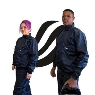Imagem de Conjunto capa de chuva motoboy alba nylon 1000 impermeavel motoqueiro 