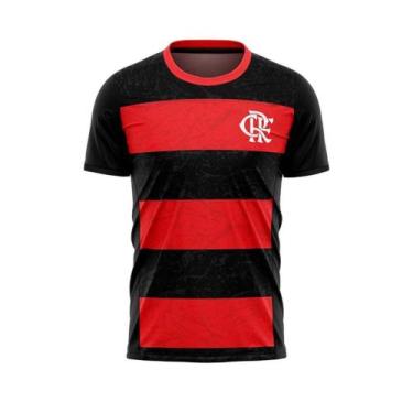 Imagem de Camiseta Braziline Flamengo Speed Masculino, Preto, Vermelho, G