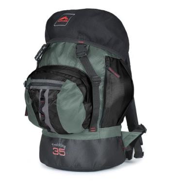Imagem de 0035 . mochila trekking 35 . trilhas e rumos - Trilhas & Rumos, Cinza 