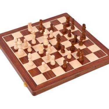 Imagem de Jogo Xadrez Tabuleiro Madeira Profissional Grande Premium - GC