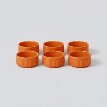 Imagem de Kit com 6 Ramekins Refratários Diâmetro 6 cm Laranja 48 ml - Germer Po