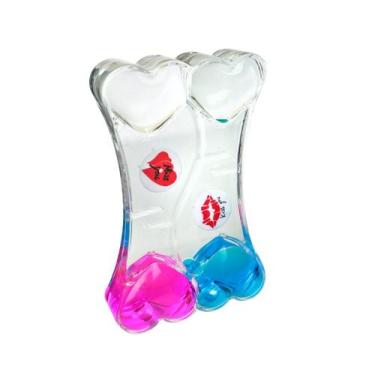 Imagem de Ampulheta de óleo liquido com temporizador coração duplo  - Amigold, A