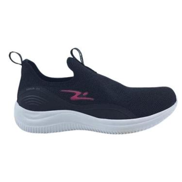 Imagem de Tenis feminino adrun 8431f, Preto, Branco, Fucsia, 33