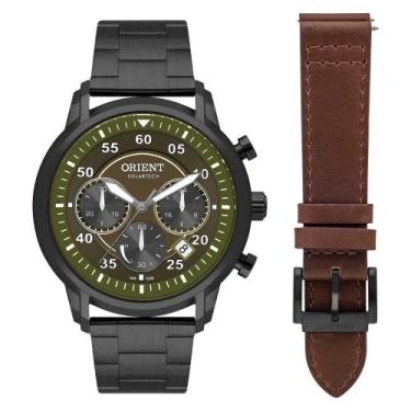 Imagem de Relógio Masculino Orient Solartech Preto/Verde Exclusivo, Verde