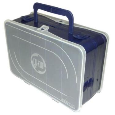 Imagem de Estojo Triplo 20X13cm Azul 21 Divisorias Hi