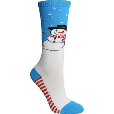 Imagem de Meia 3/4 Cano Alto Natal Boneco de Neve Infantil divertida - Miimos, P