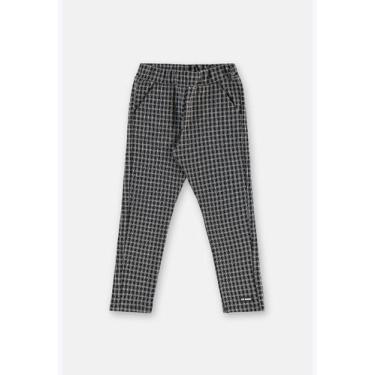 Imagem de Calça Menina Jacquard Pied-Poule Up Baby, Preto