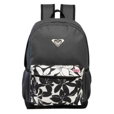 Imagem de Mochila esportiva escolar academia Feminina Roxy original Cor:CinzaGen