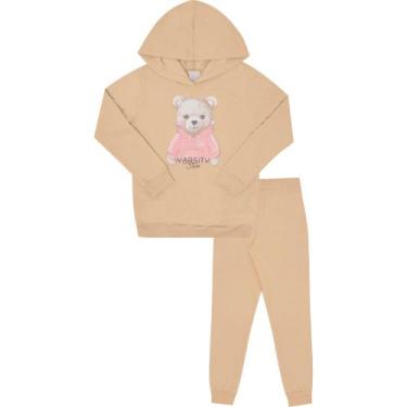 Imagem de Conjunto Moletom Menina com Capuz Pulla Bulla Ref. 50331, Rosa, 10