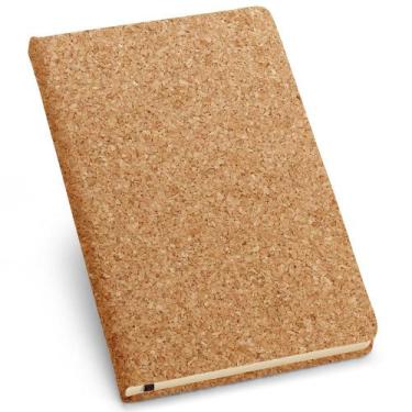 Imagem de Caderneta Capa Cortiça 9x14cm 80 Folhas Sem Pauta - TopGet