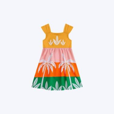 Imagem de Vestido Manga Curta Tropical Infantil Menina Brandili 6000259 - NANAI,