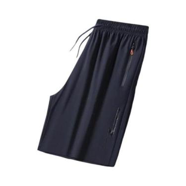 Imagem de Shorts De Corrida Masculinos plus Size De Secagem Rápida Em Seda Gelad