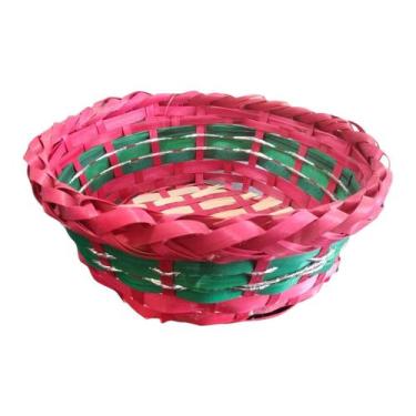 Imagem de Cesta de Vime Natal Médio - 17cm x 9cm - Master Christmas