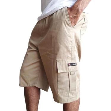 Imagem de Bermuda Cargo Masculina 6 Bolsos Lateral Skate Militar - Via Lance, P,