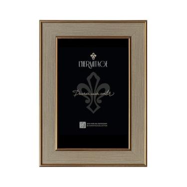 Imagem de Porta-retrato Frame poliestireno 10x15cm rosegold e cinza -L Hermitage