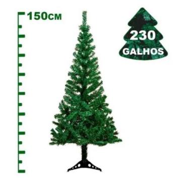 Imagem de Árvore de natal grande 1,50 metro verde com 230 galhos - arvore de nat