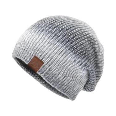 Imagem de Gorro De Lã Tricotado Para Mulheres, Quente E Colorido, Com Gradiente 