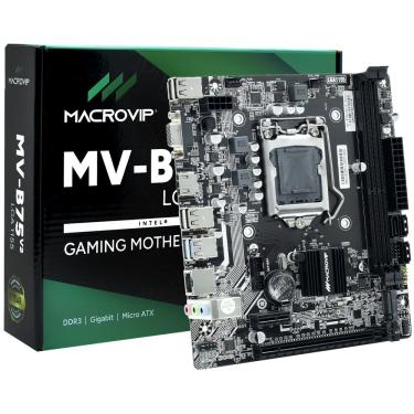 Imagem de Placa Mãe Macrovip MV-B75V2 com Socket LGA 1155 VGA DDR3 1600MHz ATX USB 3.0 SATA III