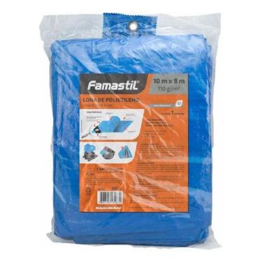 Imagem de Lona Polietileno Azul 10m x 8m 150 Micras Famastil