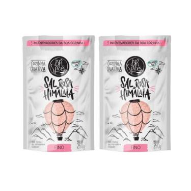 Imagem de Kit Sal Rosa Do Himalaia Fino Sem Antiumectante - BR Spices 2 Unidades