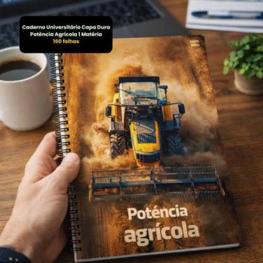 Imagem de Caderno Universitário Capa Dura Potência Agrícola 1 Matéria - 160 folh