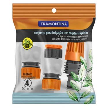 Imagem de Kit de Irrigação Jardim Com 4 Peças Esguicho Regulável e Bico para Eng