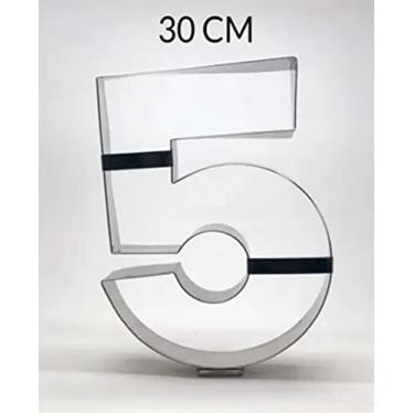 Imagem de Aro Cortador Para Number Cake Inox 30cm - Número 5