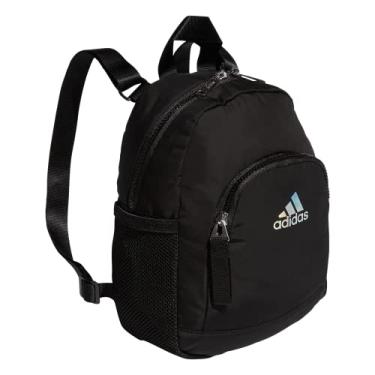 Imagem de adidas Bolsa de viagem linear pequena masculina e feminina, Preto, OSFA, Mini mochila linear pequena bolsa de viagem pequena para mulheres ou homens mini mochila feminina