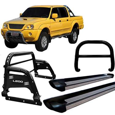 Imagem de Kit Quebra Mato +Estribo Pers +Santo Anto H3 L200 2004 Preto