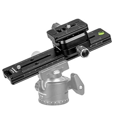 Imagem de koolehaoda 180mm Professional Rail Nodal Slide Metal Clamp de liberação rápida, Dual Dovetail Camera Bracket Mount com Double-Sided Clamp pode ser girado 90 °, para câmera com Arca Swiss compatível