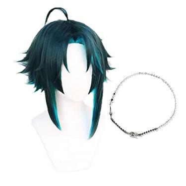 Imagem de Peluca de Genshin Impact Xiao, accesorios y pendientes para Cosplay