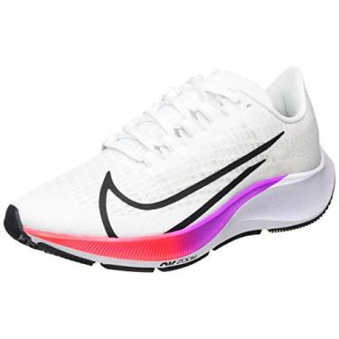 Imagem de Nike Tênis de corrida feminino, White Flash Crimson Hyper Violet Spruce Aura Verde Vapor Preto, 10.5