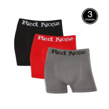 Imagem de Kit C/3 Cuecas Boxer Red Nose Microfibra Masculino