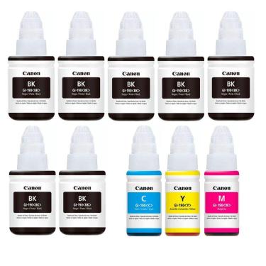 Imagem de Kit 10 Refil Tinta G190 Bk C Y M G3110 G4100 G3100