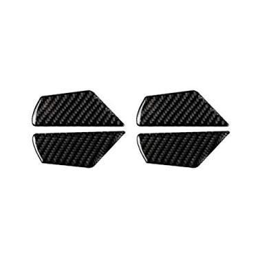 Imagem de Painel de engrenagem de fibra de carbono painel de luz de emergência guarnição de moldura capa capa de saída de ar adesivo compatível com Volkswagen Golf7 2013-2017 (maçaneta interna adesiva)