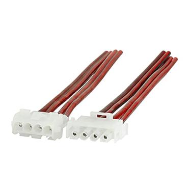 Imagem de Chipsce 018-0004 Cabo Chicote 4 Vias Macho/Femea 5A, Branco/Vermelho, 1 mm² x 27 cm
