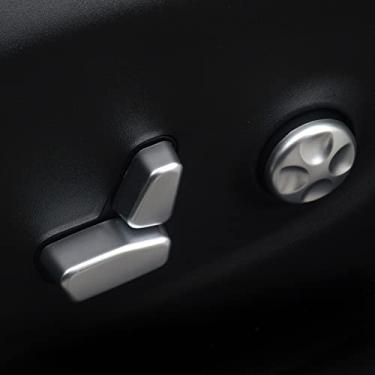 Imagem de JIERS Para Jeep Cherokee KL 2014-2018, acabamento de tampa de interruptor de ajuste de assento de carro cromado ABS