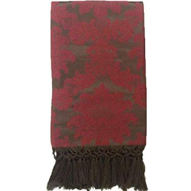 Imagem de Manta de Sofá Jacquard Marsala com Marrom 190x140